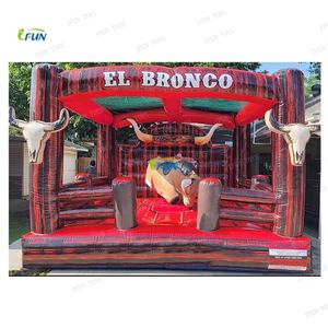 Máquina de atracciones inflable de toro mecánico de color personalizado, con movimiento de pene oscilante, para parque de atracciones, de PVC y acero, EN14960 - Product Image 5
