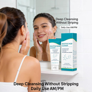 Nettoyant à l'acide salicylique, directement de l'usine, nettoyage en profondeur doux, contrôle du sébum, mousse nettoyante adaptée à tous les types de peau - Product Image 6