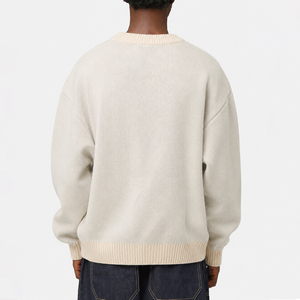Suéteres Personalizados para Hombre, Diseño OEM y ODM, <span class=keywords><strong>Jacquard</strong></span>, Dibujos Animados, Cuello Redondo, Algodón Negro, Suéter de Punto a la Moda - Product Image 3