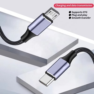 Câble USB C vers USB 5 broches, 90 degrés, type C, fil tressé en nylon, charge rapide 2.4A, synchronisation des données 480 Mbps - Product Image 5
