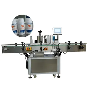 2024 Hot selling automatic paging labeller packing label sticker labeling machine for round bottle/jar/tube/can