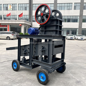 Günstig zu verwenden PE150X250 Kleiner mobiler Backen brecher Dieselmotor Power Tragbarer Backen brecher mit Sieb Stein fliesen Backen brecher - Product Image 2