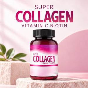 Capsules de collagène, super capsules de collagène avec vitamine C, biotine, étiquette privée OEM, complément alimentaire, logo personnalisé - Product Image 3