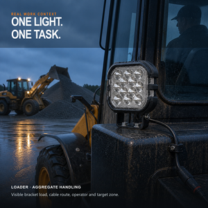 Projecteur de travail LED 60W, rétroéclairage ambre, carré 4,44 pouces, IP67, 10-30V DC, 4091lm, phare antibrouillard pour camion, SUV, tout-terrain, 4x4, 12V - Product Image 3