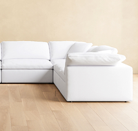 Canapé modulaire en forme de U FERLY, double chaise longue, coussin en duvet, reconfigurable, pour salon