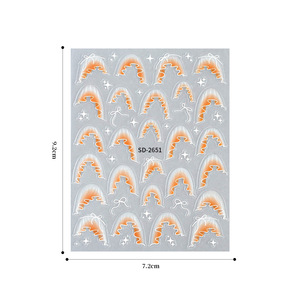 สติกเกอร์ติดเล็บ 3 มิติ ลายโบว์ผูก  ลายกระโปรงไล่สี  ลายสาวบัลเล่ต์  ของตกแต่งเล็บแบบติดเอง  อุปกรณ์ตกแต่งเล็บ DIY - Product Image 4