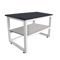 Table de laboratoire de chimie anti-vibrations en acier, résine et acier inoxydable, résistante aux produits chimiques