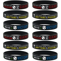 Bracelet de Motivation et d'Inspiration Unisexe en Silicone de Haute Qualité, Nouveau Design Personnalisé pour Hommes, Idéal pour Promotions