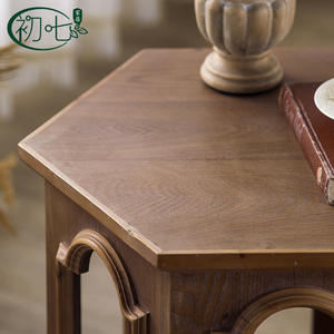 Yan Yujia Vintage Coffee <b>Table</b> <b>Walnut</b> Wood Storage Living Room Side <b>Table</b> - Product Image 4