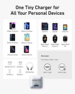 Anker 511 Cargador de Pared USB C de 20W (Nano <span class=keywords><strong>Pro</strong></span>), Bloque de Carga Rápida Compacto PIQ 3.0 para iPhone 15 - Product Image 6