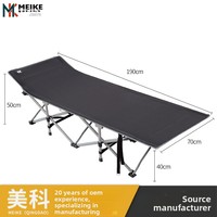 Lit pliant pour la sieste au bureau et le camping en plein air, utilisation en cas de catastrophe, tissu Oxford et structure en fer