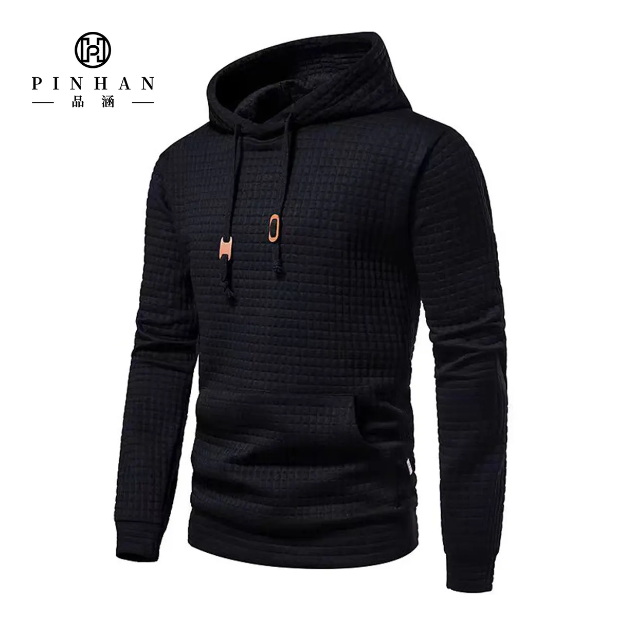 Warm Comfortable Men's Long Sleeve Sweatshirt Breathable Cotton Fabric Casual Fitted Sports Hoodies with Kangroo Pocket