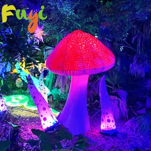 <span class=keywords><strong>Vente</strong></span> directe usine : Champignon gonflable rouge avec lumières LED pour événements sur le thème de la forêt fantastique et présentations nocturnes en jardin - Product Image 1