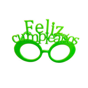 Gafas de PVC con Forma de Cinco Estrellas de Feliz Cumpleaños en Español para Regalos de Navidad, Halloween y Graduación - Product Image 2