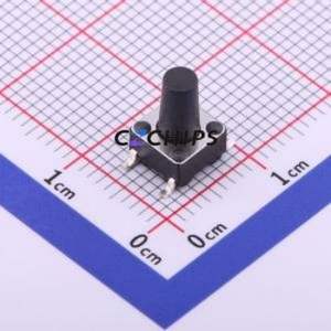 TS-1002S-BR09516 Tactile Switch SMD-4P,6x6mm Switch Single Pole Single Throw Round Button 1.6N Vertical Mount - Product Image 1