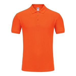 Camiseta Polo de Algodón 100% para Hombre, con Logotipo Bordado Personalizado al por Mayor, Opciones Multicolor Naranja, Corte Holgado, Compra al por Mayor - Product Image 1