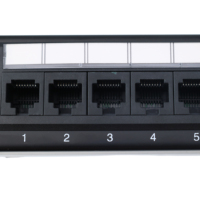 24 puertos 1U 19 "19 pulgadas Marco de distribución de fibra óptica en blanco sin módulo Cat5e Cat6 Utp Ftp/Stp Panel de conexión de red
