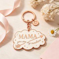 Accessoires décoratifs suspendus en métal, porte-clés de voiture, breloques personnalisées en émail dur « Mama », cadeaux, lettres, porte-clés en métal, fabricant