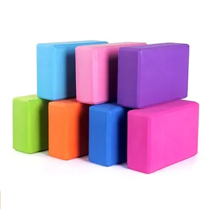 Wholesale Custom Printed Lightweight High Density EVA Foam Yoga Brick Durable No-slip Bloque De Yoga Blocks with Logo