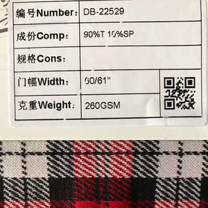 Tessuto Elasticizzato Jacquard Ponte De <span class=keywords><strong>Roma</strong></span> alla Moda ed Ecologico, 90% Poliestere 10% Spandex, Twill Elasticizzato a Quadri per Abbigliamento Femminile - Product Image 6