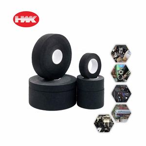 Cinta protectora de arnés de cableado automotriz a prueba de fuego negra HWK, tela resistente al calor para envolver el coche, advertencia acrílica de fusión en caliente - Product Image 1