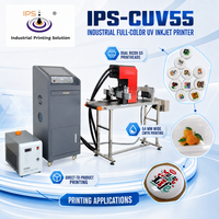 Machine d'impression numérique UV multi-couleurs IPS-CUV55 pour gobelets pour animaux de compagnie avec convoyeur, imprimante industrielle à jet d'encre piézoélectrique (PIJ)