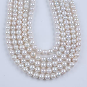 Perles rondes Zhuji Edison 10-12 mm, perles d'eau douce naturelles blanches, accessoires de bijoux DIY, matériaux en vrac - Product Image 4