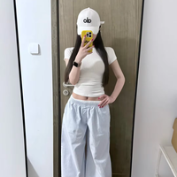 T-shirt personnalisable décontracté style urbain coupe classique 100 % coton respirant séchage rapide uni à manches courtes pour femme