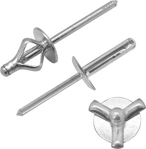30 Rivets Aveugles Aluminium/acier - Dimensions 5mm X 50mm, Embout Ouvert, Plaqués Zinc