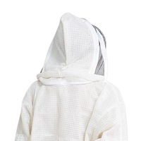 3 couches ventilées respirantes à capuche costume d'abeille chapeau de voile d'apiculteur veste de protection apicole