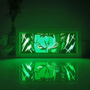 Plus de 140 Styes Nami Zoro Vente en gros Boîte à lumière LED Anime Paper Carving Lamp RGB Change Color Goku Boîte à lumière LED Cadeau d'extérieur - Product Image 1