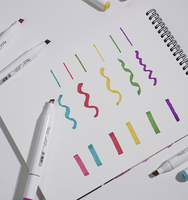 Ensemble de marqueurs d'art à double pointe alcoolique supérieur