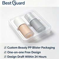 Plateau intérieur sur mesure pour flacon de fond de teint liquide, emballage scellé pour cosmétiques de soin du visage