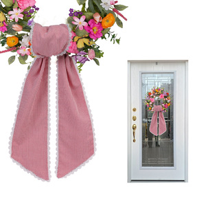 Wholesale Striped Wreath <strong>Sash</strong> Blanks Unfinished Blank <strong>Sashes</strong> for Christmas Wreath Home Party DIY Craft Decoration - Product Image 4