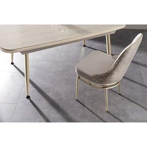 Juego de Mesa de Comedor Rectangular Moderno y Minimalista de 2 Piezas, Muebles para el Hogar con Respaldo Sólido y Duradero de Metal - Product Image 2