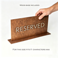 Panneau de table en bois personnalisé découpé au laser avec lettres en relief pour restaurant, mariage, événementiel