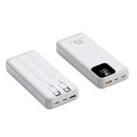 Power Bank Mini Ultra Tipis Pengisian Cepat Layar Digital 2-in-1 Charger Outdoor Logo Custom Kualitas Tinggi 20000mAh Li-Polymer