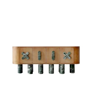 <span class=keywords><strong>Credenza</strong></span> Diplopoda, Mobile per Soggiorno, Armadio in Legno con Gambe in Marmo Verde, <span class=keywords><strong>Design</strong></span> <span class=keywords><strong>Moderno</strong></span> - Product Image 1
