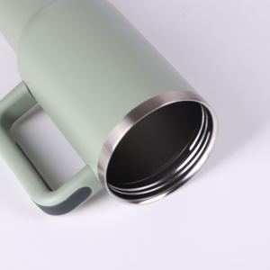 Gobelet en acier inoxydable isolé à double paroi de voiture en stock Offre Spéciale gobelet 40oz avec poignée et paille - Product Image 4