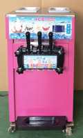 Machine à glace molle à trois saveurs, commande numérique, modèle économique pour les petites entreprises