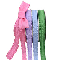 Ruban en polyester uni Hanfan à bord festonné, ruban coréen pour décorations de gâteaux, accessoires faits main pour boîtes cadeaux