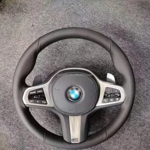 Stokta direksiyon BMW F10 F30 F32 F20 X6 X5 X1 X2 X3 X4 karbon fiber araba direksiyon deri çelik jantlar