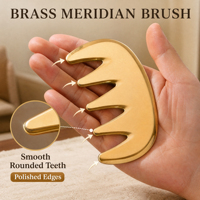 Peigne de massage du cuir chevelu en laiton pour acupuncture et stimulation des points, outil de massage du cuir chevelu