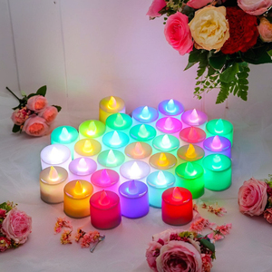 หลอดไฟเทียน <span class=keywords><strong>LED</strong></span> 3โวลต์เหมือนจริง, เทียนทีไลท์สว่างไร้เปลวไฟตกแต่งสำหรับงานแต่งงานงานวันเกิดและงานโรแมนติก - Product Image 4