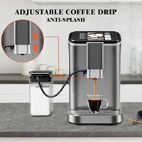 Machine à Café Expresso Entièrement Automatique Premium Italienne Tout-en-un pour la Maison et le Bureau 20 Bars, Écran TFT avec Broyeur Intégré