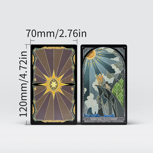 <span class=keywords><strong>Mazzo</strong></span> di Tarocchi Specchio Rotto Quarta Edizione, <span class=keywords><strong>Carte</strong></span> in Stile Vetro Dipinto, Bordo Argento Laser - Product Image 5