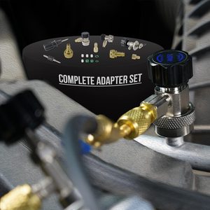 AC <strong>Gauge</strong> Set, Automotive <strong>Manifold</strong> <strong>Gauge</strong> R1234YF <strong>R134A</strong> and R404A Refrigerants, Works on Car Freon Charging and Evacuation - Product Image 4
