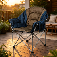 Chaise pliante d'extérieur portable, durable, confortable, moderne, rembourrée et épaissie pour le camping, la plage, les pique-niques, les voyages, le jardin, la terrasse, le parc