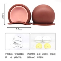 Accessoires de casque : autocollants en plastique adhésifs personnalisables avec oreilles d'ours et de chat mignonnes pour la décoration de moto, compatibles avec les casques électriques OLIVER