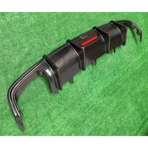 Usine voiture A6 C8 voyage édition S6 Sline fibre de carbone pare-chocs arrière diffuseur séparateurs lèvre avec lumière pour <span class=keywords><strong>Audi</strong></span> A6 S6 C8 2019-2024 - Product Image 4